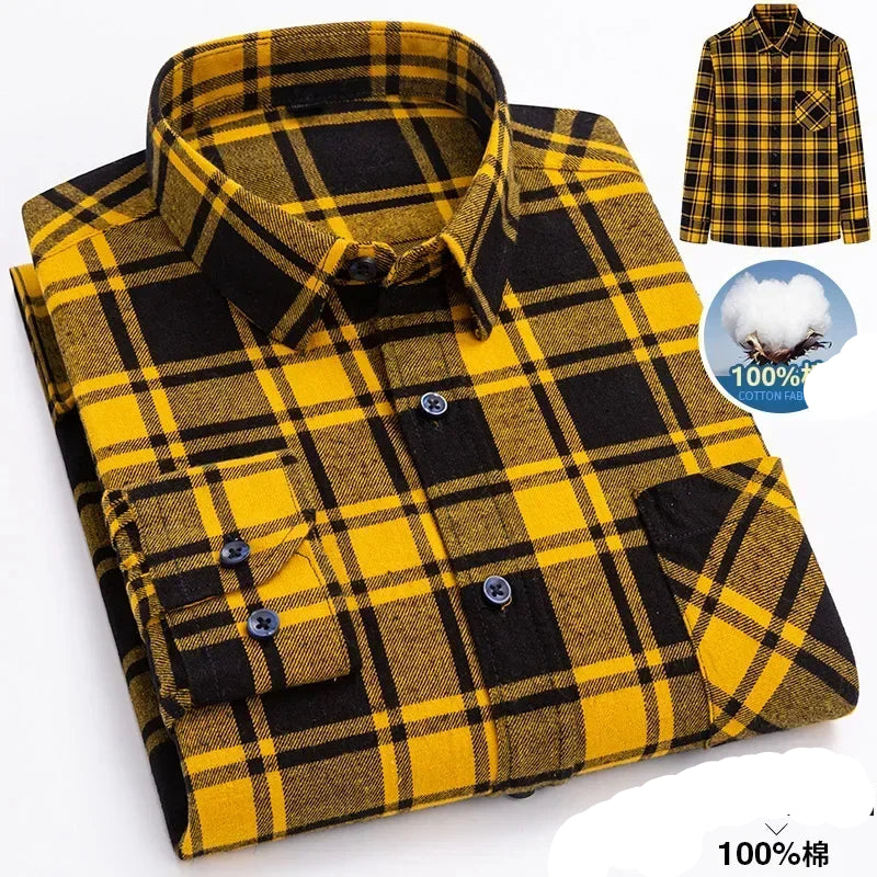 🖤 KK BRAND Men’s Classic Plaid Flannel Shirt – Smart Casual Comfort in Timeless Style 🖤 | 2025