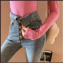 ✨ KK BRAND LIGHT BLUE & LIGHT BLACK CURVE FIT DENIM JEANS FOR WOMEN | 2025