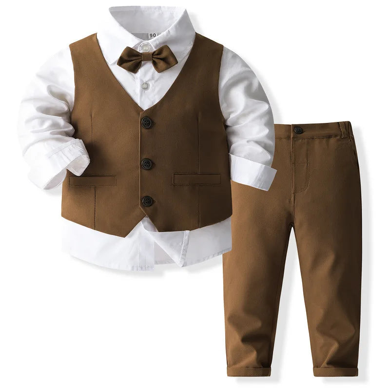 KK BRAND -Kids’ 3-Piece Gentleman Suit Set –  For birthdays, weddings, or special family events 2025
