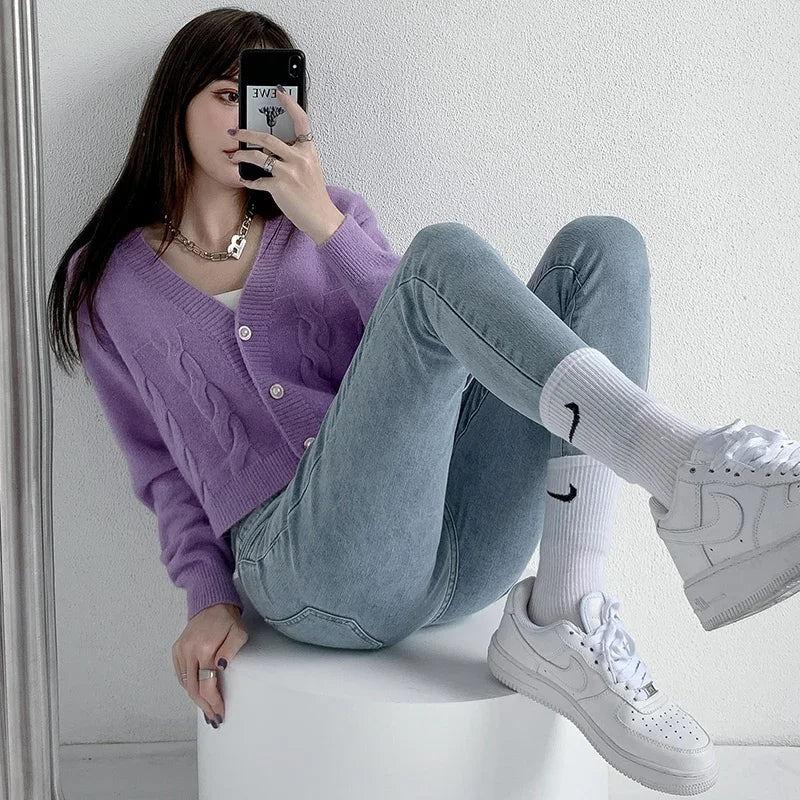 ✨ KK BRAND LIGHTCOLORS DENIM SKINNY DENIM JEANS FOR WOMEN | 2025