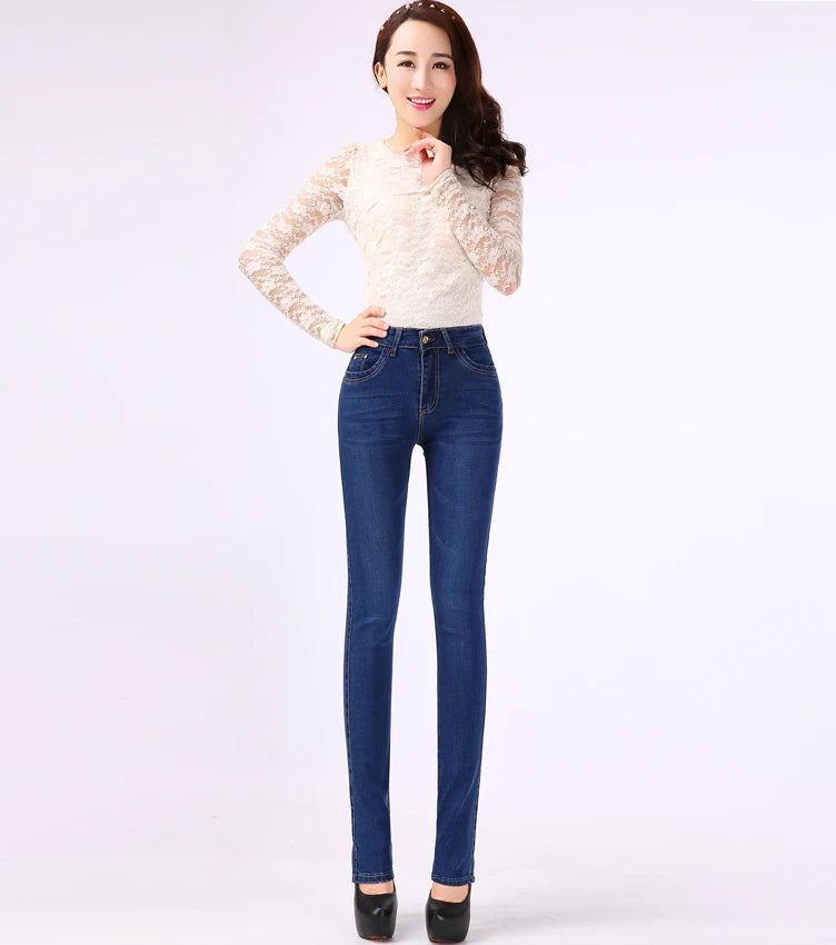 👖 KK BRAND | WOMEN'S DENIM REDEFINED LUXE STRETCH HIGH-WAISTED STRAIGHT JEANS | 2025