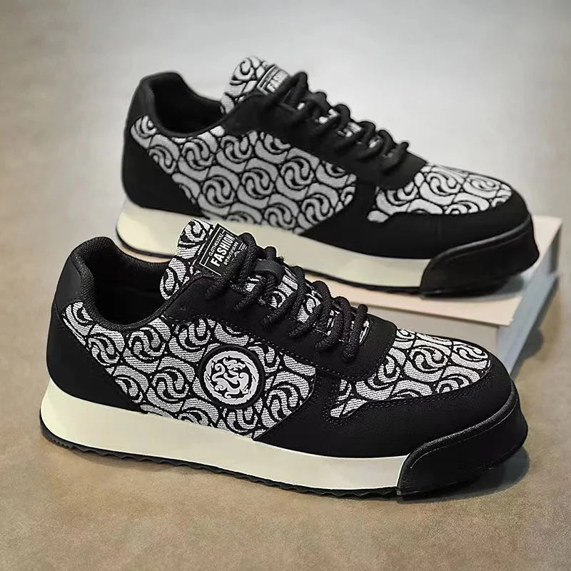 Men's Dark Brown Fur Casual Joggers – Height Increasing Comfort Shoes | KK BRAND 2025