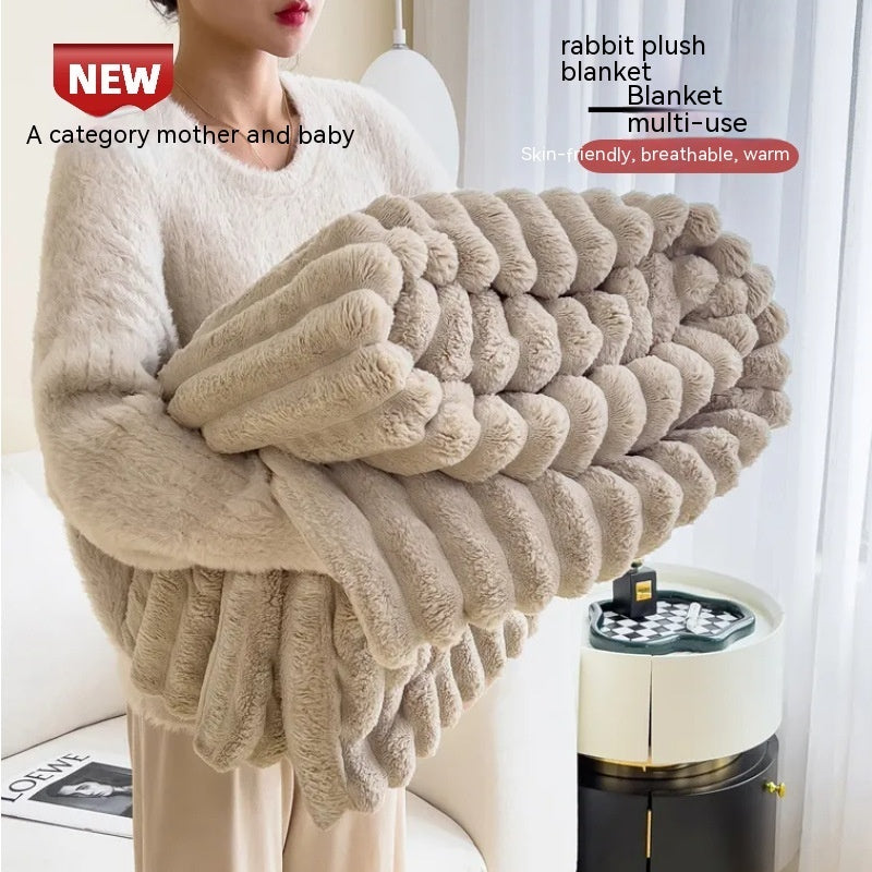 SOFT WIND BUBBLE VALVET BLANKET WARM
