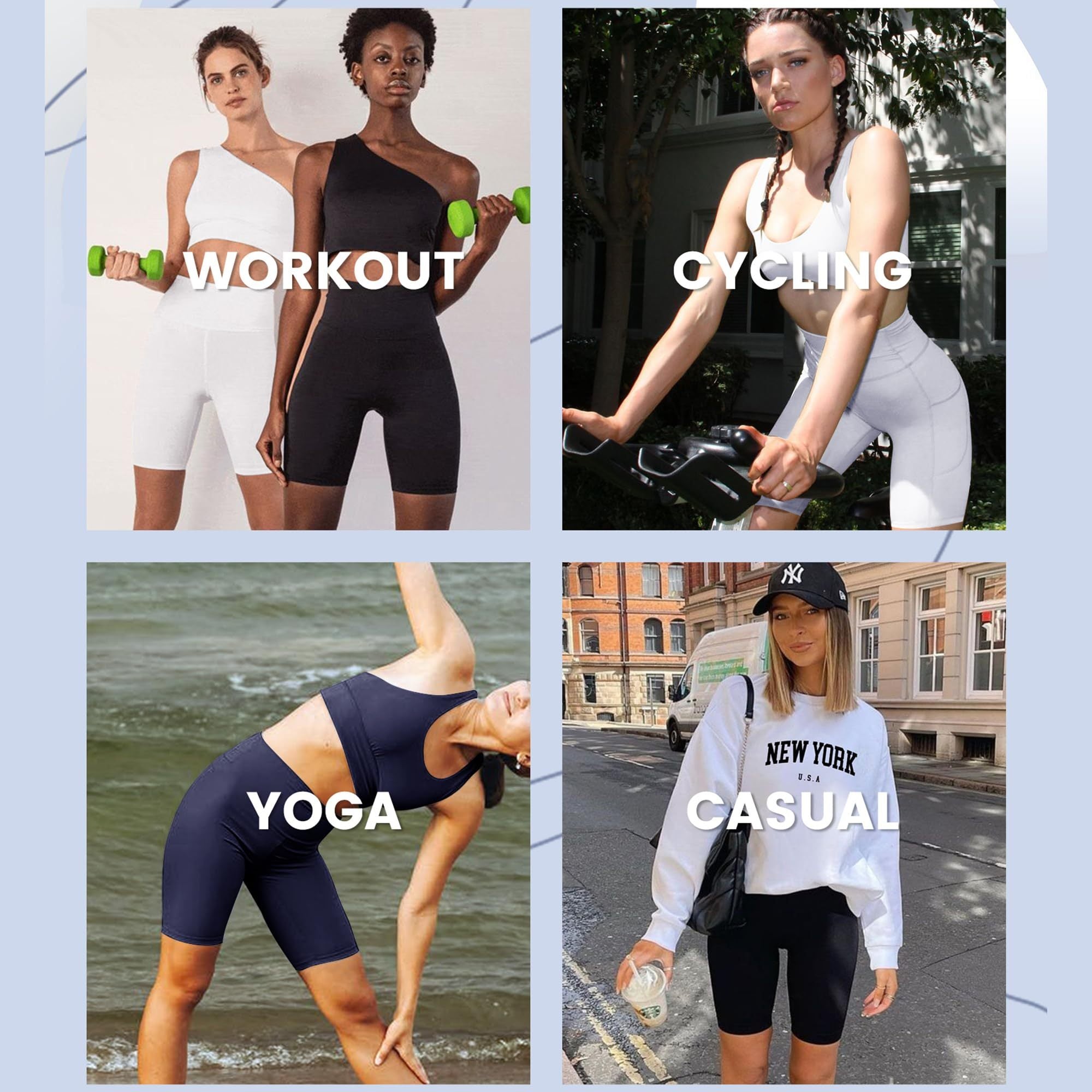 ✨ KK BRAND BLACK HIGH-RISE YOGA SHORTS FOR WOMEN & GIRLS | SUMMER 2025