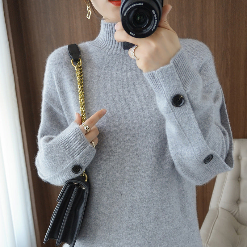 Women's Solid Color sweater FOR WINTER  Casual  Base Layer Sweater