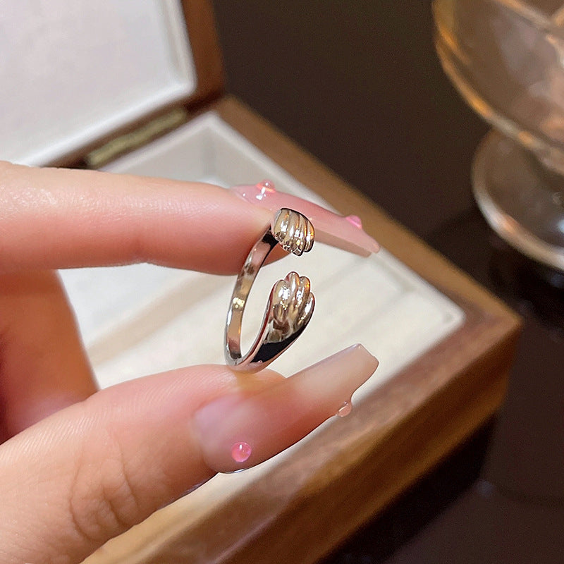 Kitten Paw Print Cute Ring Simple And Fashionable Women