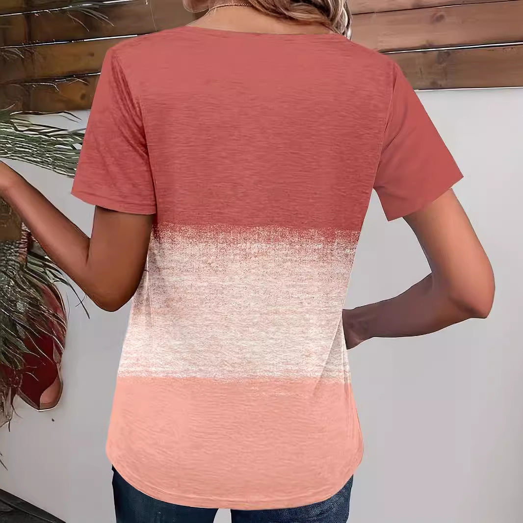 Dovetail Square Collar Pleated Ruffled Short Sleeves T-shirt