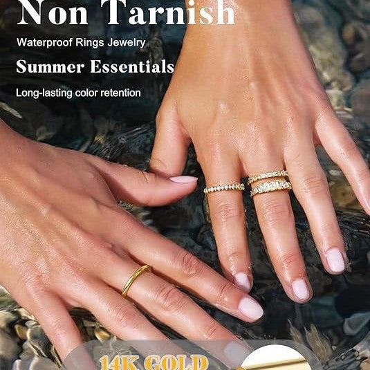 Fashion Oval Zirconia Ladies Four-piece Set for women ring