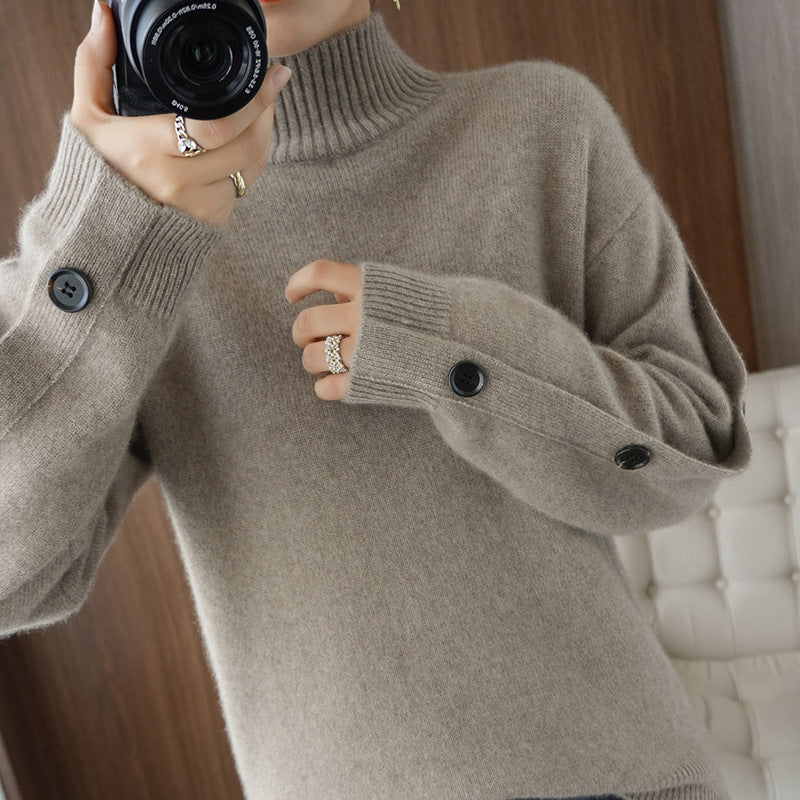 Women's Solid Color sweater FOR WINTER  Casual  Base Layer Sweater