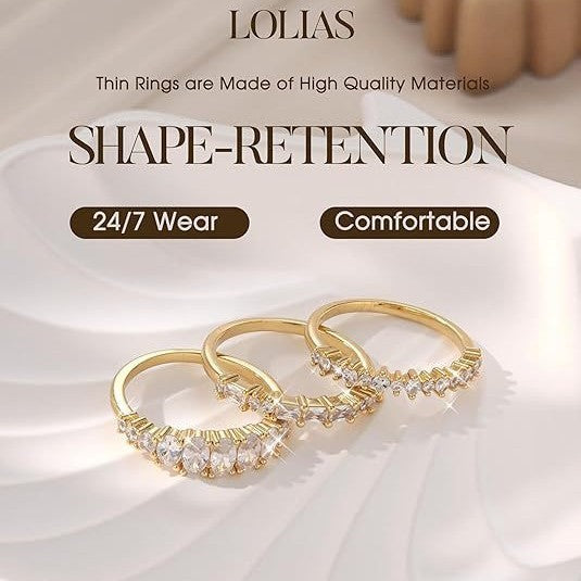 Fashion Oval Zirconia Ladies Four-piece Set for women ring