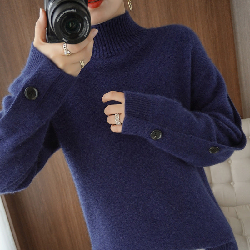 Women's Solid Color sweater FOR WINTER  Casual  Base Layer Sweater