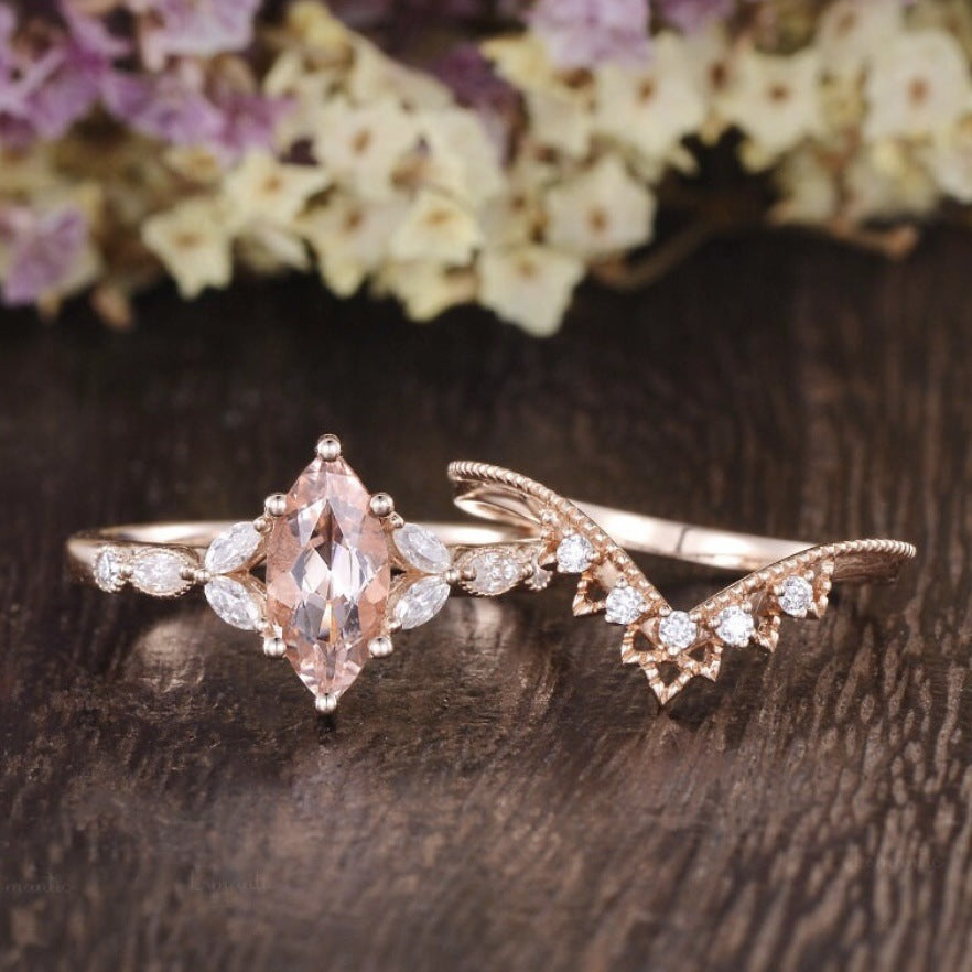 European And American Rose Flower Shape for women ring